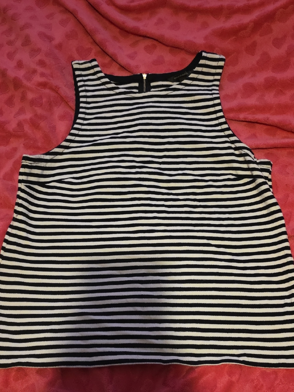 Banana Republic Black and White Striped Sleeveless Top